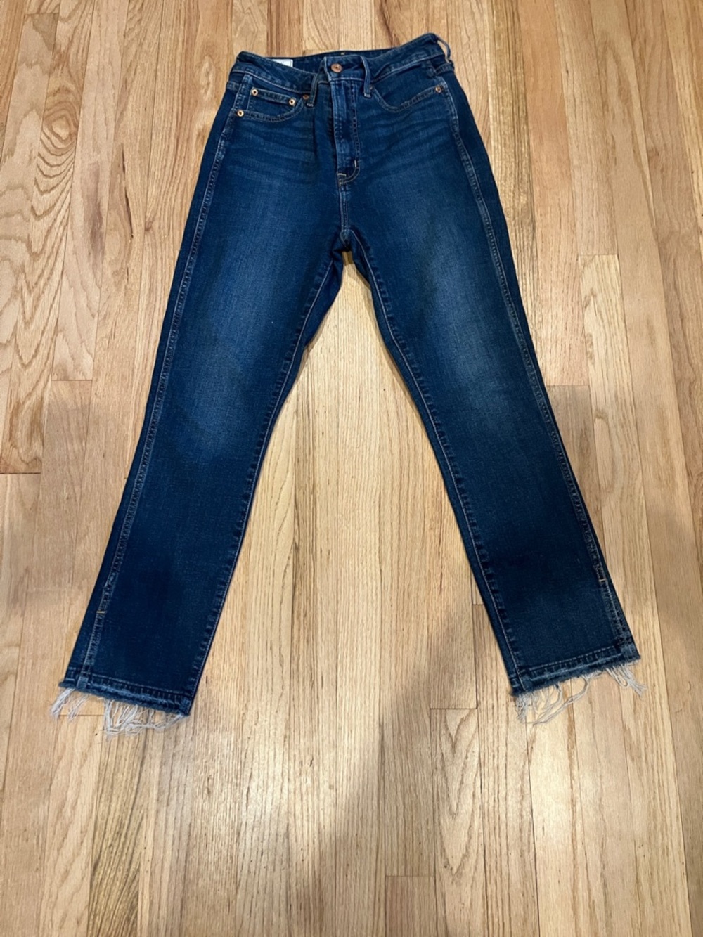 Dark Blue Women's Straight Leg Vintage Slim Jean